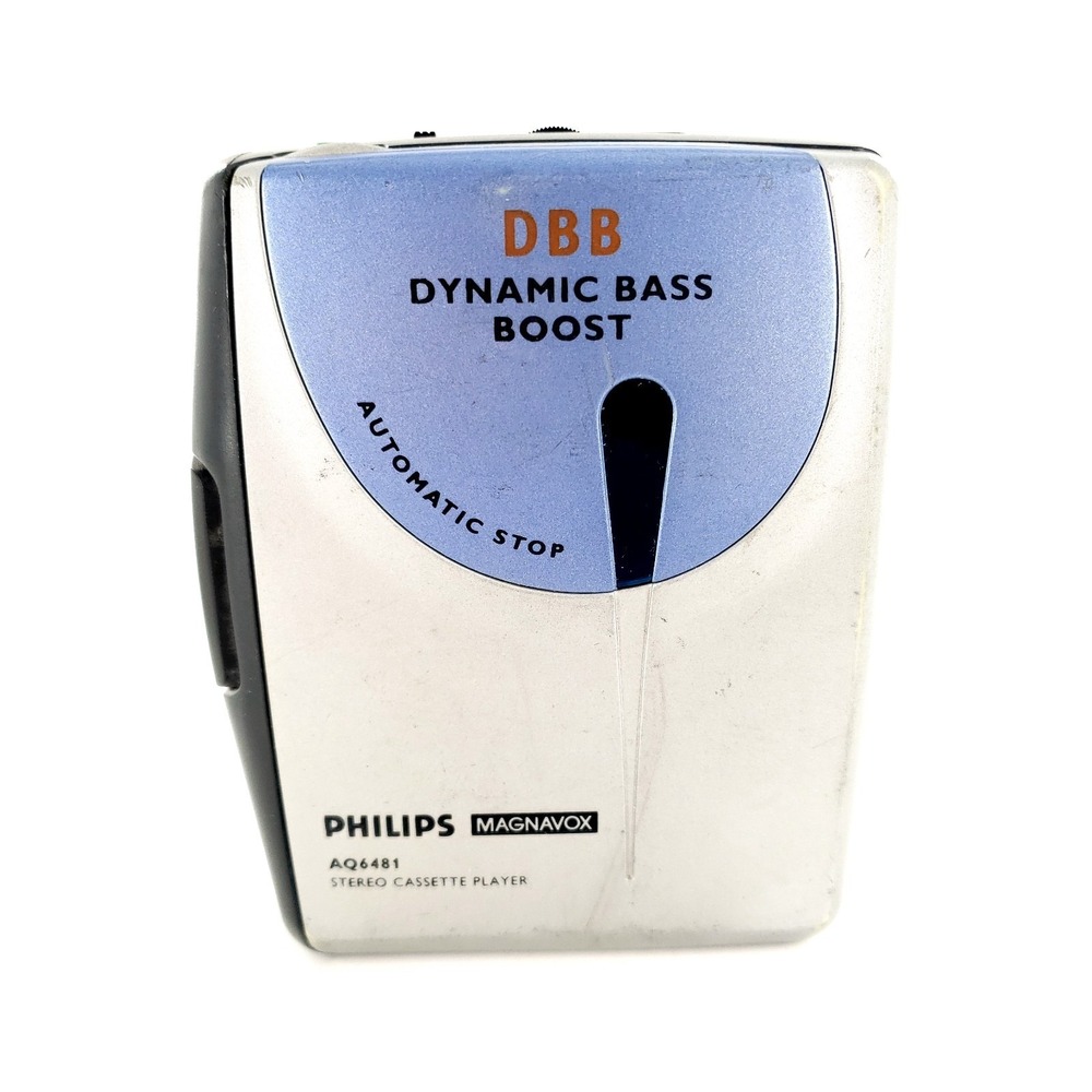 Philips Magnavox AQ6481 Portable Cassette Player DBB Bass Boost New Belt Tested